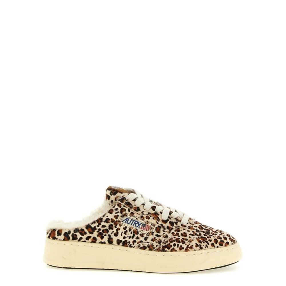 Autry Brown Cowhide Low Top Women's Sneakers